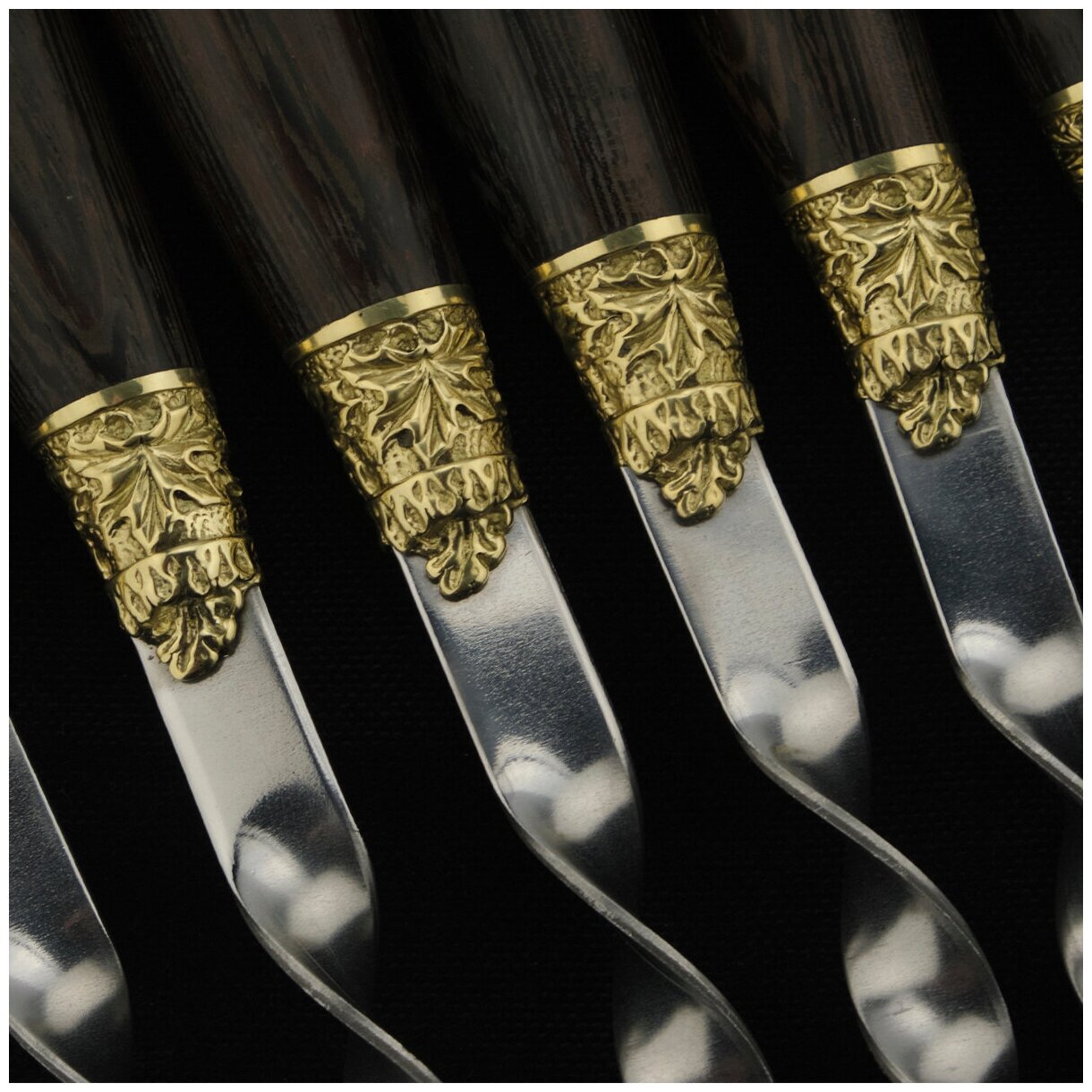 Шампура с деревянной ручкой "Пирушка на опушке" - подарочный набор шампуров - фотография № 8