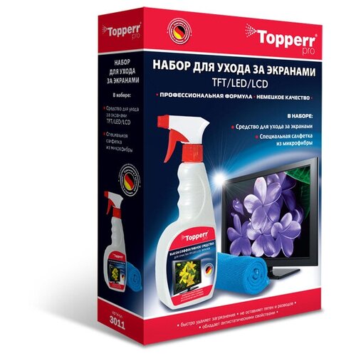 Набор для ухода за TFT/ LED/ LCD мониторами Topperr 3011