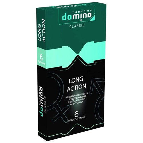 Презервативы DOMINO Classic, Long action, 6 шт. презервативы domino classic easy entry 6 шт