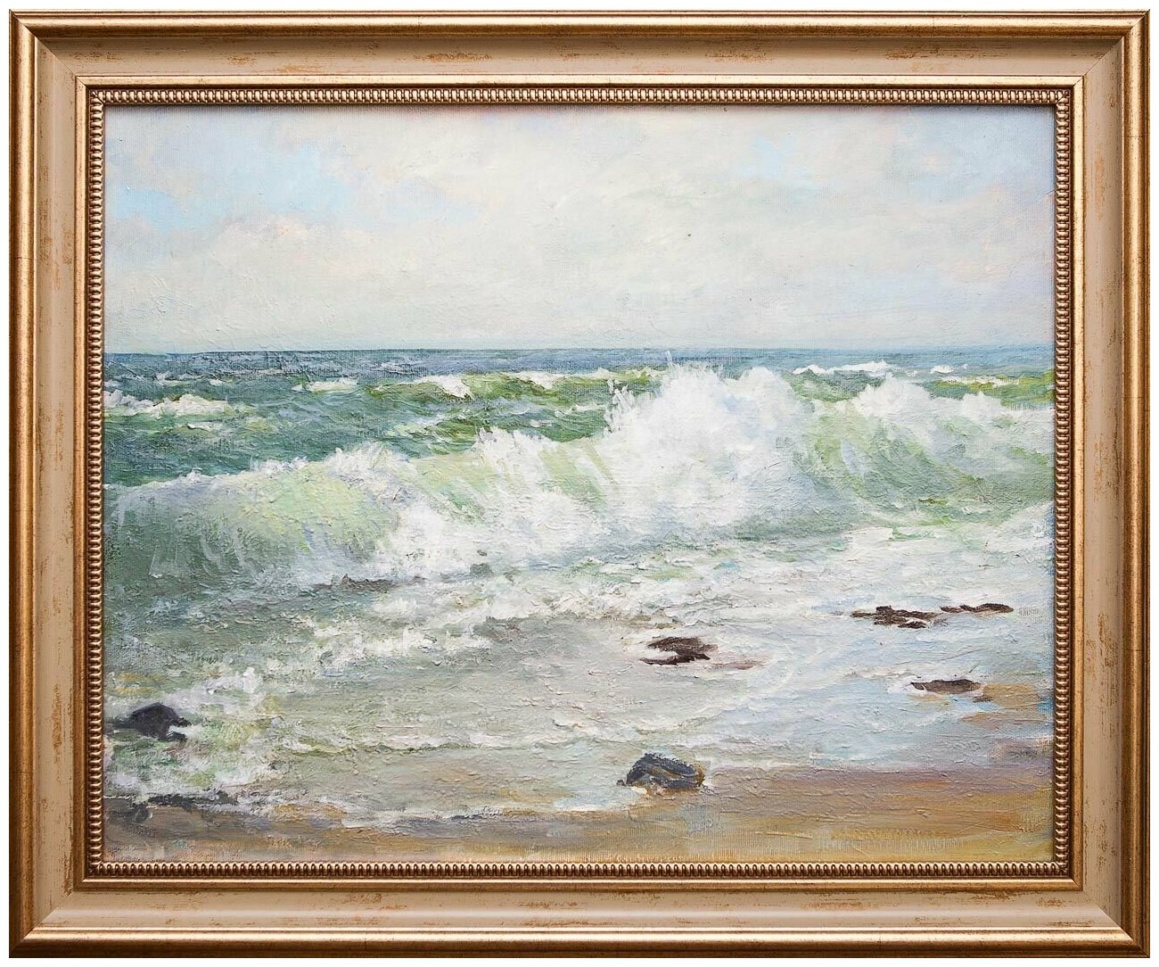 Картина маслом "Морской пейзаж" Воробьев