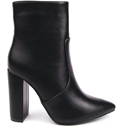 фото Женские ботильоны черные матовые / corra