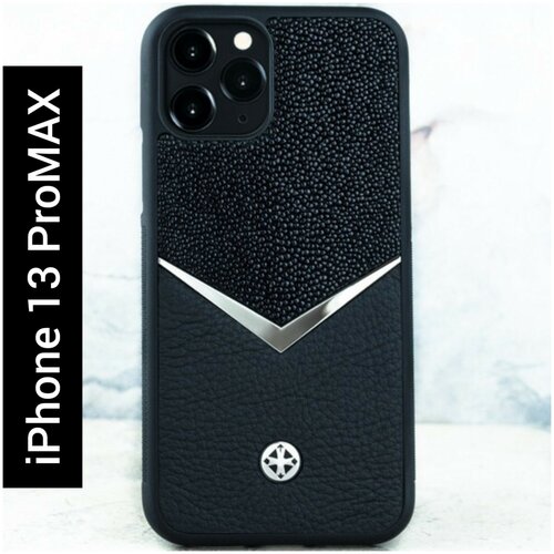 Чехол iPhone 13 Pro Max - Stingray Daw Black Leather чехол iphone 14 pro max stingray daw black leather