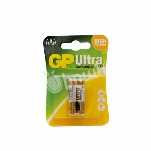 Батарейка GP Ultra Alkaline 24AU LR03 1.5V, 2шт, 1.35Ah, size AAA toshiba lr03gcpbp2 батарейка 2шт lr03 мизинчик aaa 1 5v