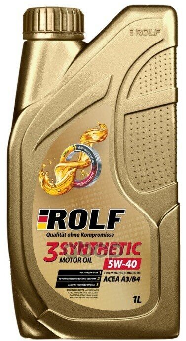 ROLF Rolf Масло 3-Synthetic 5w-40 Acea A3/B4 1 Л Пластик, 322730