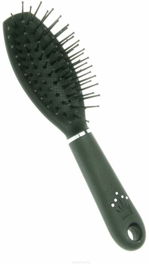 Dewal Beauty Щетка для волос массажная овальная мини / Шарм DBH2386, черный