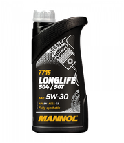 Синтетическое моторное масло Mannol 7715 Longlife 504/507 5W-30, 1 л