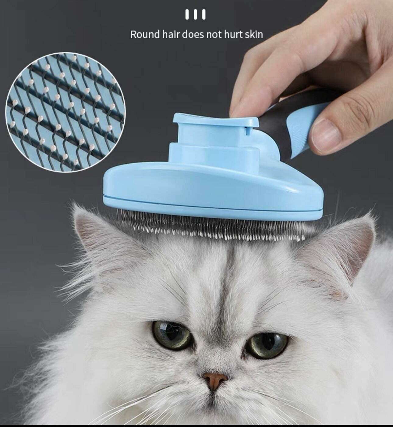 Пуходерка для кошек и собак / Дешеддер с кнопкой самоочищения - фотография № 1