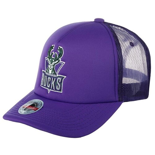 фото Бейсболка mitchell ness 6hsssh21346-mbudkpr milwaukee bucks nba, размер one
