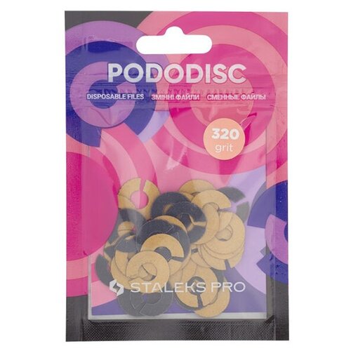 фото Staleks pro, набор сменных файлов- колец для педикюрного диска pododisc s (320 грит), 50 шт