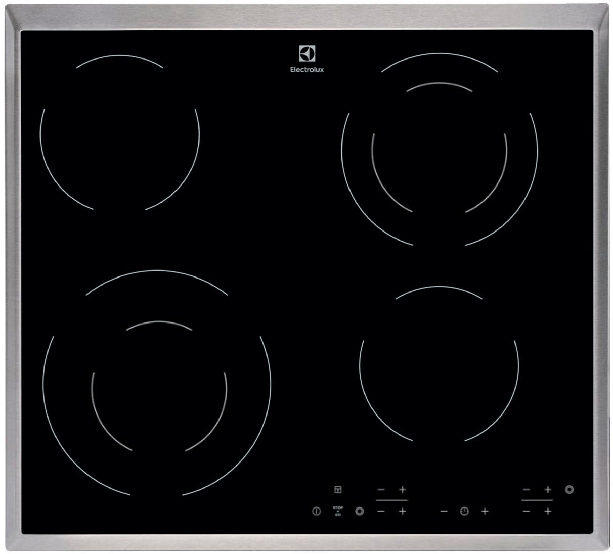 Варочная панель электрическая Electrolux EHF6342XOK, Hi-Light, черный