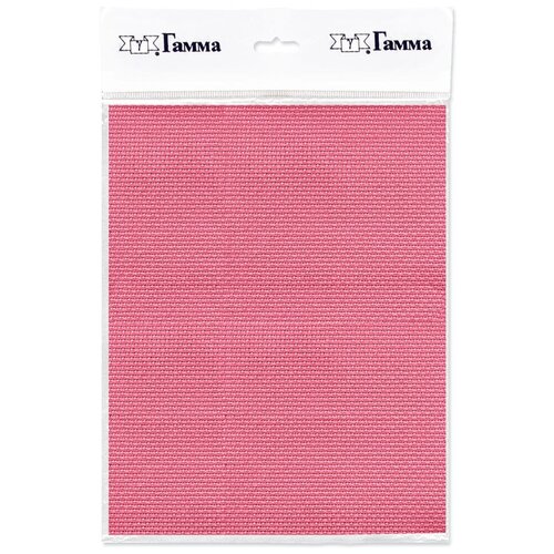 Канва для вышивки Gamma Aida №14, цвет: розовый, 50 х 50 см. K04