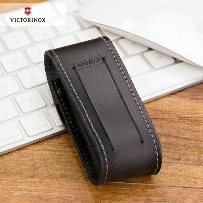 Чехол из нат.кожи Victorinox Leather Belt Pouch (4.0520.3) черный с застежкой на липучке без упаковк - фото №14