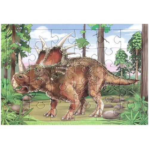 Пазл Динозавр Стиракозавр 30 элементов пазл динозавр спинозавр 30 элементов