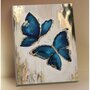 Флюид HR0386 Картина по номерам с поталью 40 х 50 см Синие бабочки