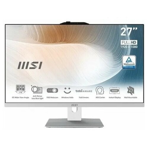MSI Modern AM272P 12M-238XRU 9S6-AF8212-238 White 27 FHD i5-1240P16Gb512Gb SSDDOSkm 10547800₽