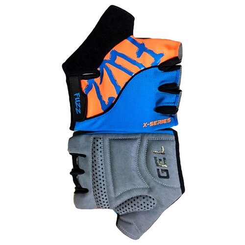Перчатки FUZZ, размер S, голубой, оранжевый перчатки fuzz голубой оранжевый