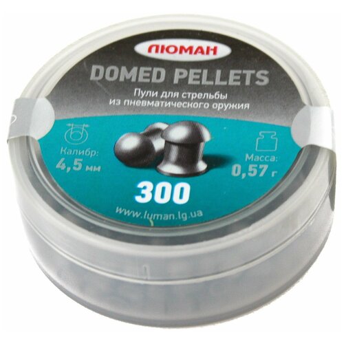 Пули для пневматики Domed pellets 0,57 г. 4,5 мм. 300 шт. пульки stalker domed pellets 4 5 мм вес 0 45г 250 шт