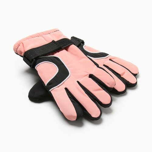 Перчатки зимние детские MINAKU, цв. черный/розовый, р-р 16 (18 см) перчатки minaku размер 25 черный фиолетовый