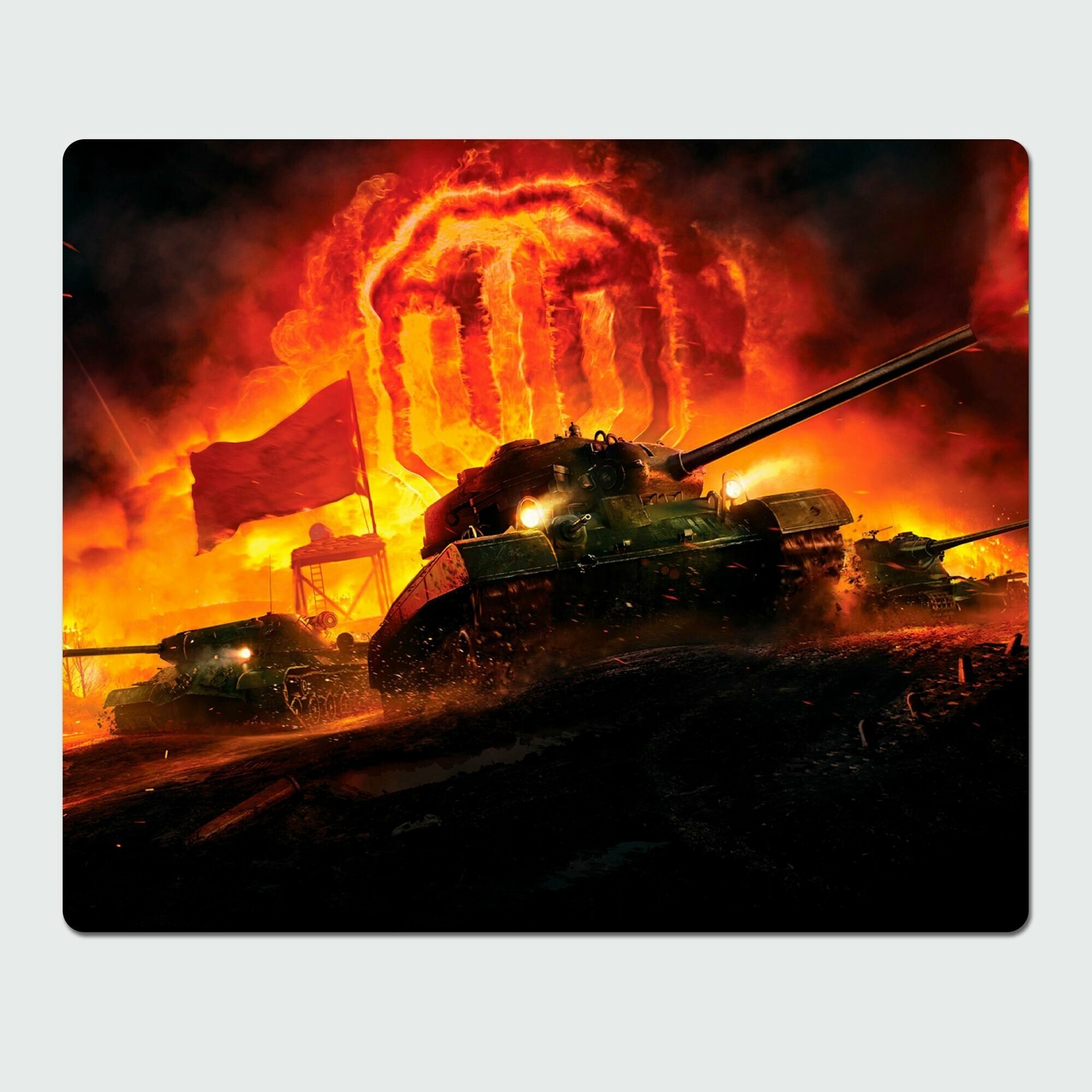 Коврик для компьютерной мышки Rocket - World of Tanks, 23x19 см