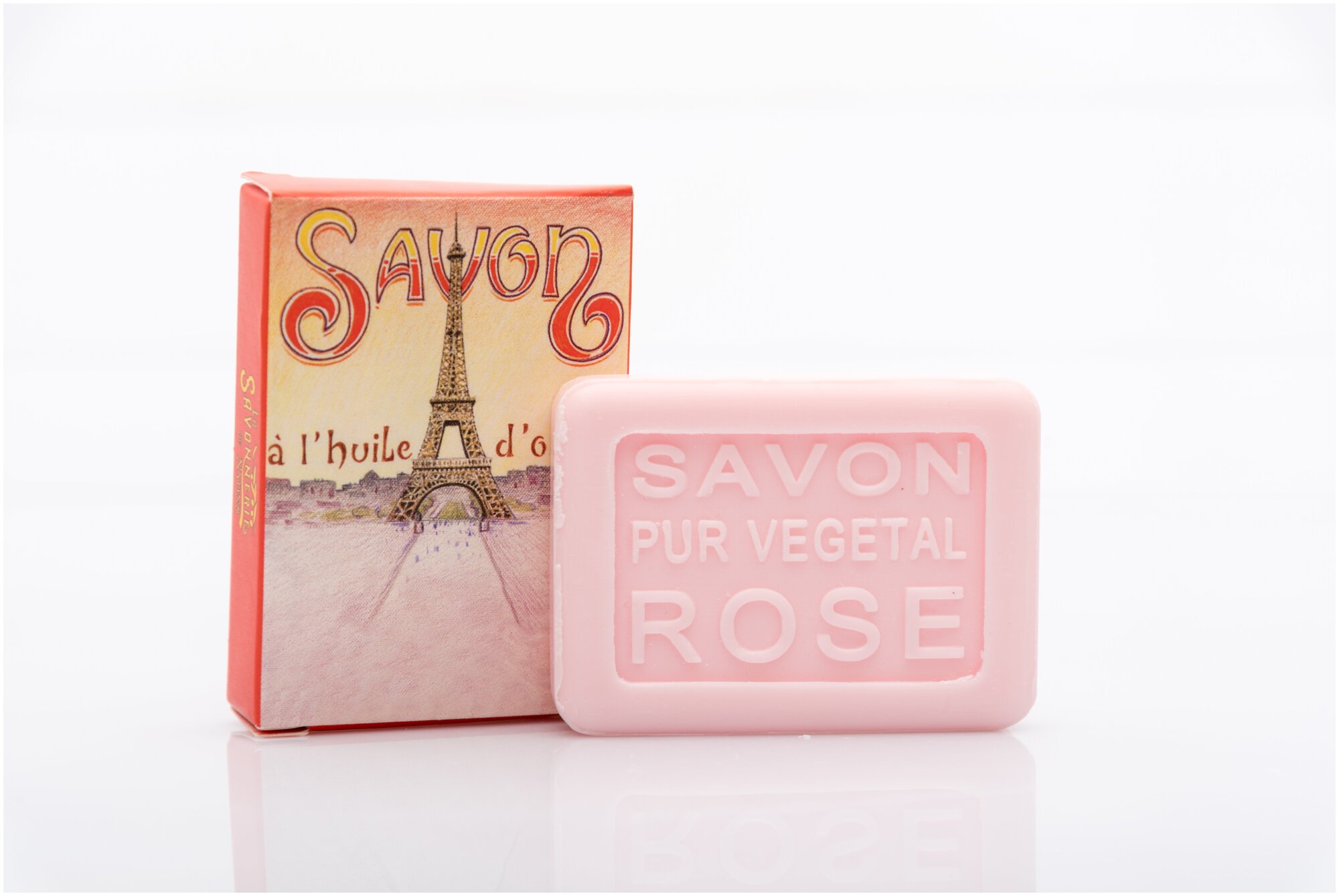 Гостевое Туалетное парфюмированное мыло: с розой Эйфелева башня 25 гр. (La Savonnerie de Nyons, Франция)