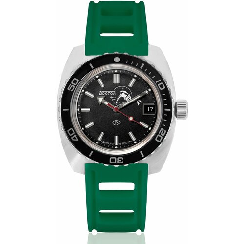 Наручные часы Восток Амфибия, зеленый наручные часы восток амфибия механические с автоподзаводом амфибия 100316 resin hh green зеленый