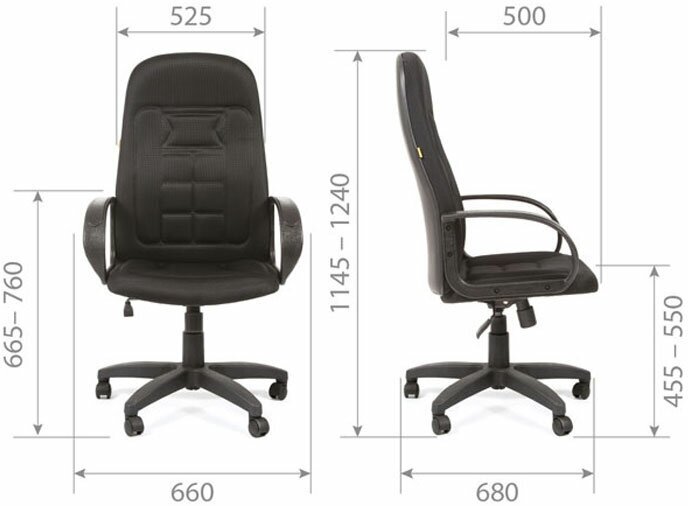 Компьютерное кресло Chairman 727 офисное, обивка: текстиль, цвет: чёрный Hoff - фото №5