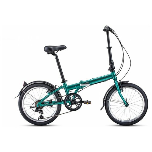 фото Складной велосипед forward enigma 20 2.0 (2021)(зеленый-коричневый)