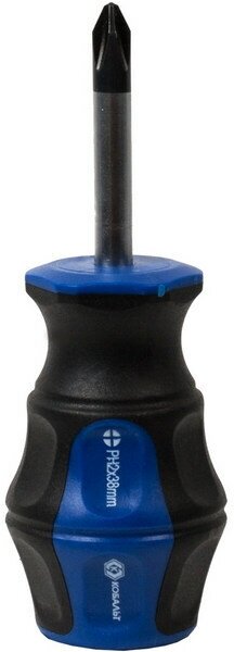 Отвертка Кобальт Отвертка Ultra Grip PH-2 х 38 ммCR-V, двухкомпонентная рукоятка подвес