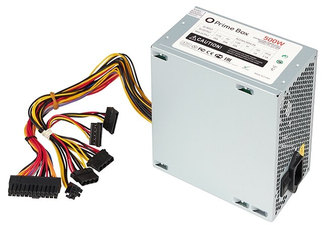 Блок питания Prime Box PC-500W (20+4+4pin; 2/0/2; 120мм)