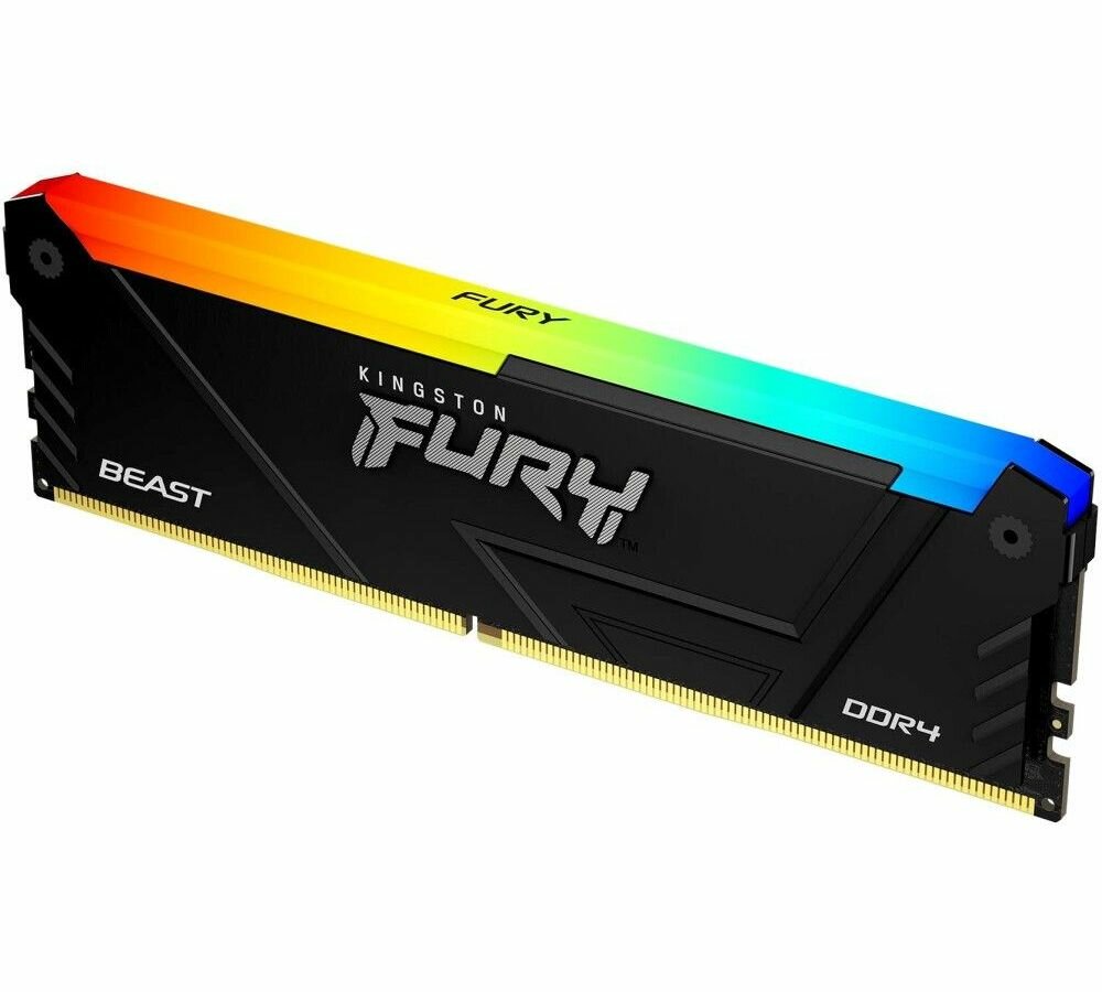 Оперативная память Kingston FURY Beast Black DDR4 DIMM RGB 16Gb, 3200Mhz (KF432C16BB12A/16)