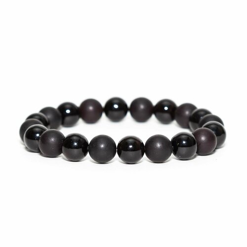 Браслет Балтийский Ювелир, янтарь, размер 16 см, коричневый, черный