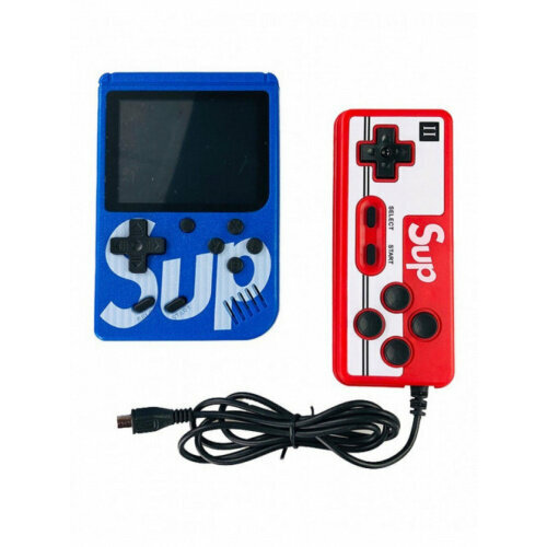 Портативная игровая приставка SUP Game Box Plus 400 в 1 + джойстик (геймпад) / Retro Game PLUS / Blue игровая приставка sup game box 8 битная 500 игр