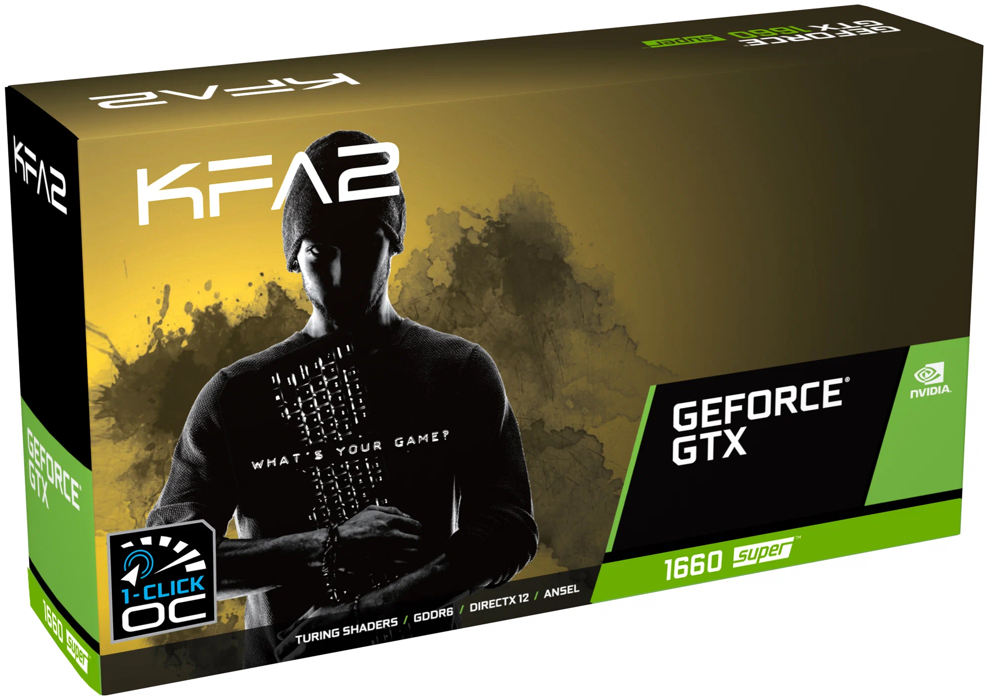 Видеокарта KFA2 GeForce GTX 1660 Super 1800MHz PCI-E 3.0 6144MB 14000MHz 192 bit DVI HDMI DisplayPort HDCP 1-Click OC, Retail