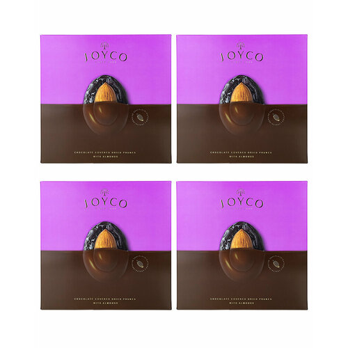 Шоколадные конфеты JOYCO Сухофрукт чернослива в шоколаде с миндалем 155 гр - 4 шт