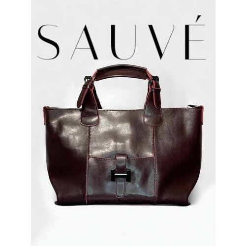 Сумка тоут , бордовый