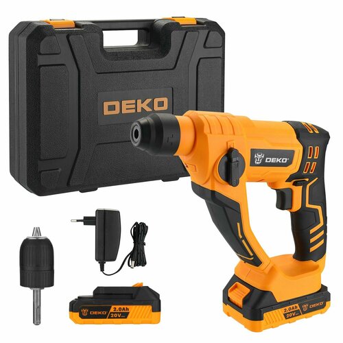 Перфоратор аккумуляторный DEKO DKCH20 20В 2x20Ач в кейсе с патроном CH02 10423₽