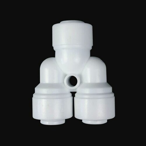 Изображение товара Фитинг Тройник разветвитель 1/4"-1/4"-1/4" трубка, совместим со всеми осмосами