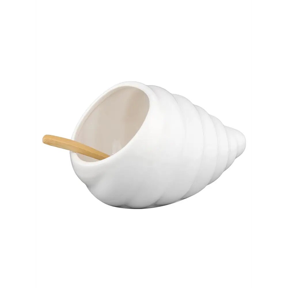 Банка Elan Gallery Айсберг Ракушка для соли с ложкой 260мл Chaozhou Chaoan Jiabao Porcelain Co - фото №3