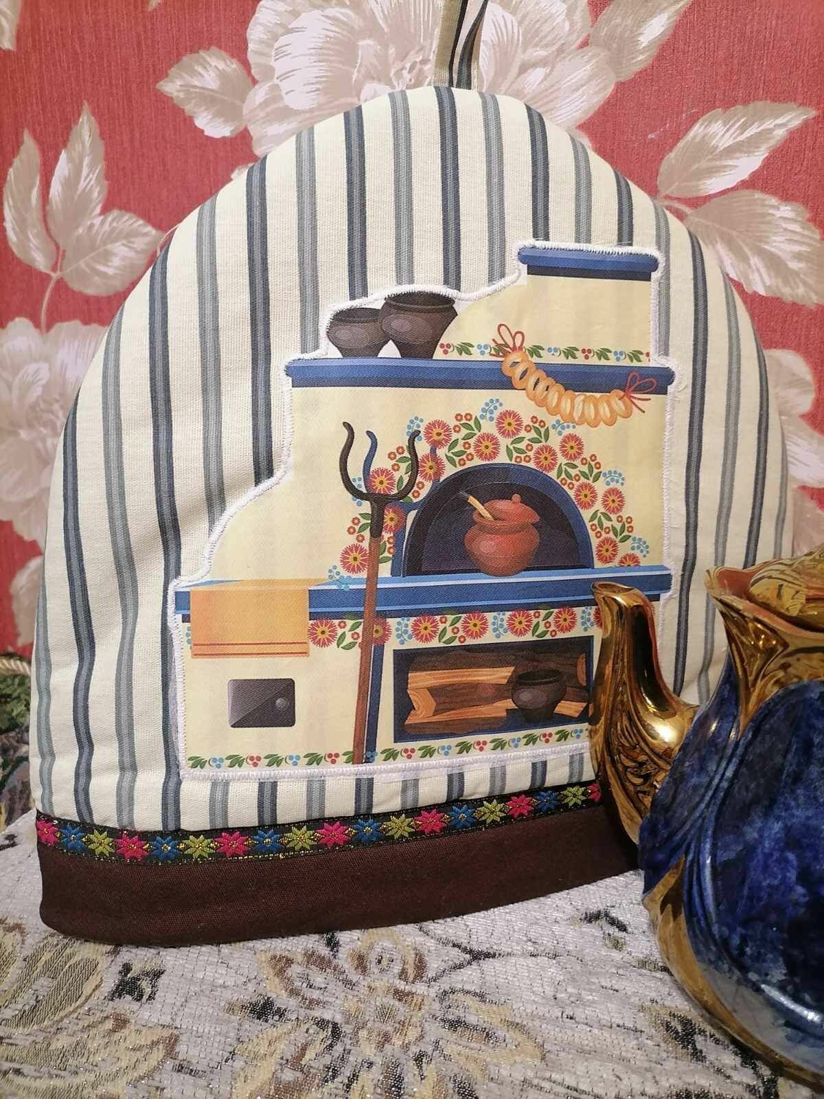 фото Грелка на чайник хлопок 30x34 см.