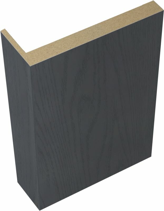 фото Наличник телескопический L 8мм VellDoris, softtouch, ясень графит структурный, 70x25x2200