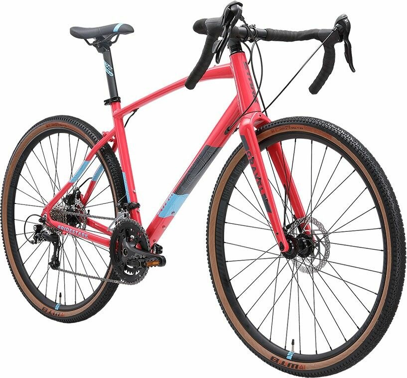 Велосипед Stark Gravel 700.5 D (2024) (Велосипед Stark'24 Gravel 700.5 D красный/синий, голубой 22", HQ-0014093)