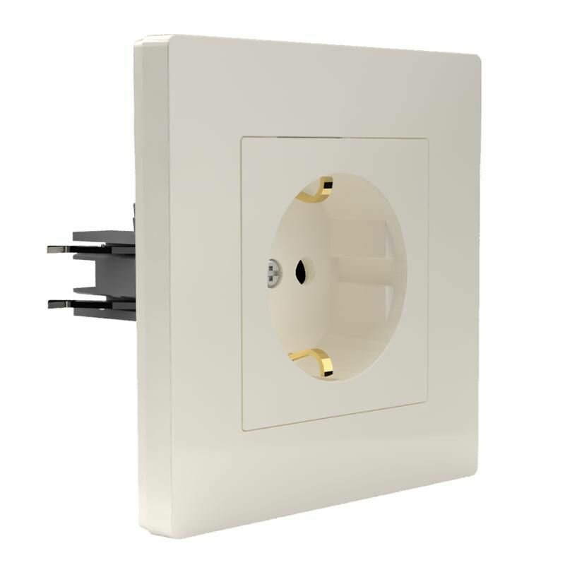 Розетка 1-м СП Pixel 16А IP20 с заземл. защ. шторки в сборе беж. TOKOV ELECTRIC TKE-PX-R1F - фото №3
