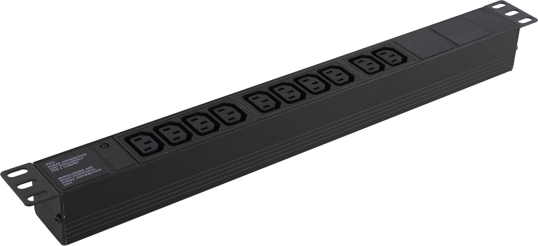 Exegate EX280861RUS Блок розеток ExeGate ServerPro PDU-19H003 Al-10C13-C14, 19",1U,алюм, 10 IEC 320 C13, С14 - фото №6