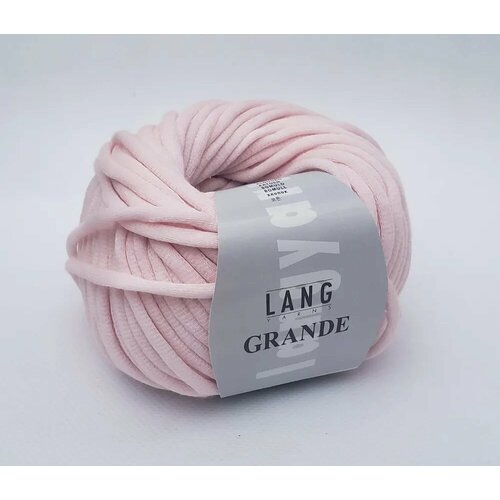 Пряжа Grande Lang Yarns(Гранде), цвет 09 светло-розовый, 50гр/62м, 100% хлопок, 1 моток