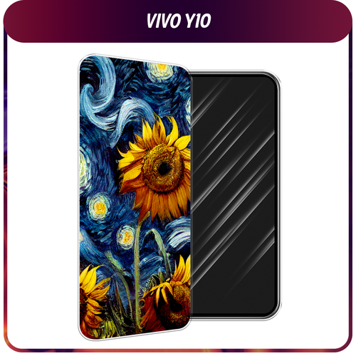 Силиконовый чехол на Vivo Y10 / Виво Y10 Цветы Ван Гога