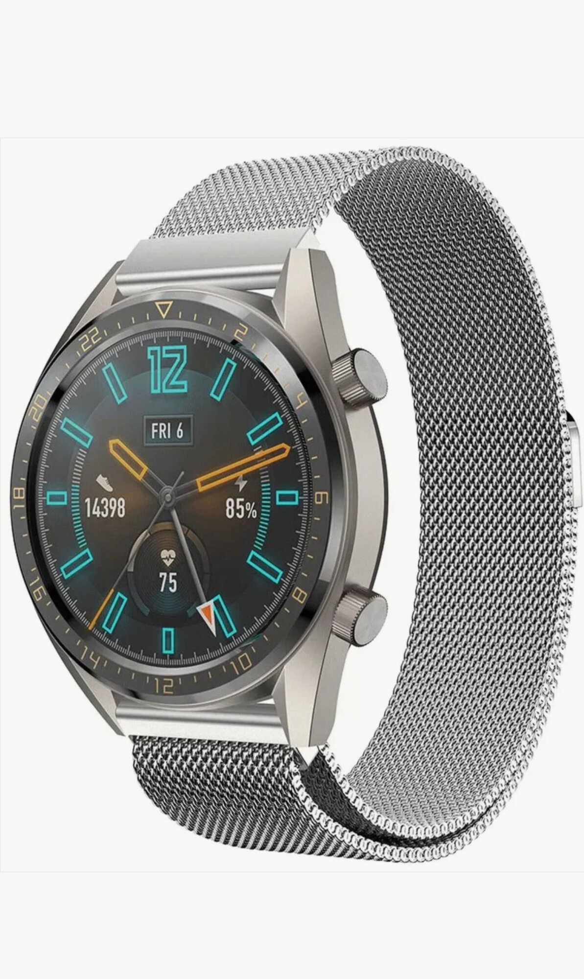 Универсальный ремешок 20 мм для умных часов Samsung, Huawei, Amazfit, Honor/ Миланская петля/