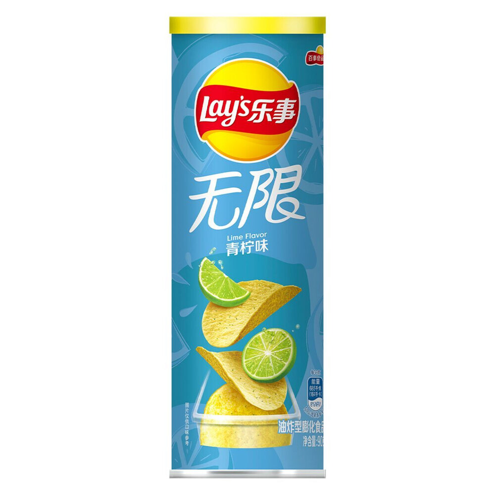 Картофельные чипсы Lay's Stax Lime со вкусом лайма (Китай), 90 г