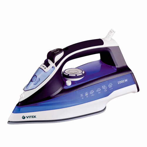 Утюг 2000ВТ керам Покрытие двойное С отпар Самоочистка защита от накипи антикапля VITEK 457600₽