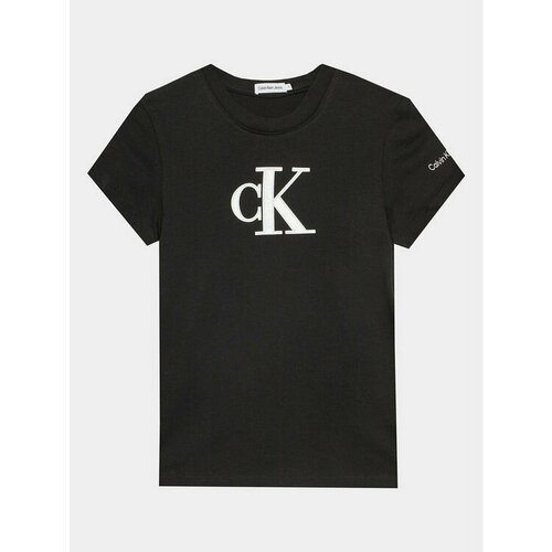 Футболка Calvin Klein Jeans, размер 14Y [METY], черный футболка calvin klein jeans размер 14y [mety] черный