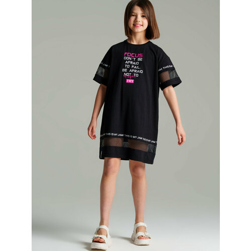 Платье playToday, размер 128, черный